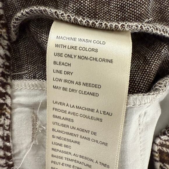 Free People plaid pants trousers slim cropped 6 - Picture 9 of 9